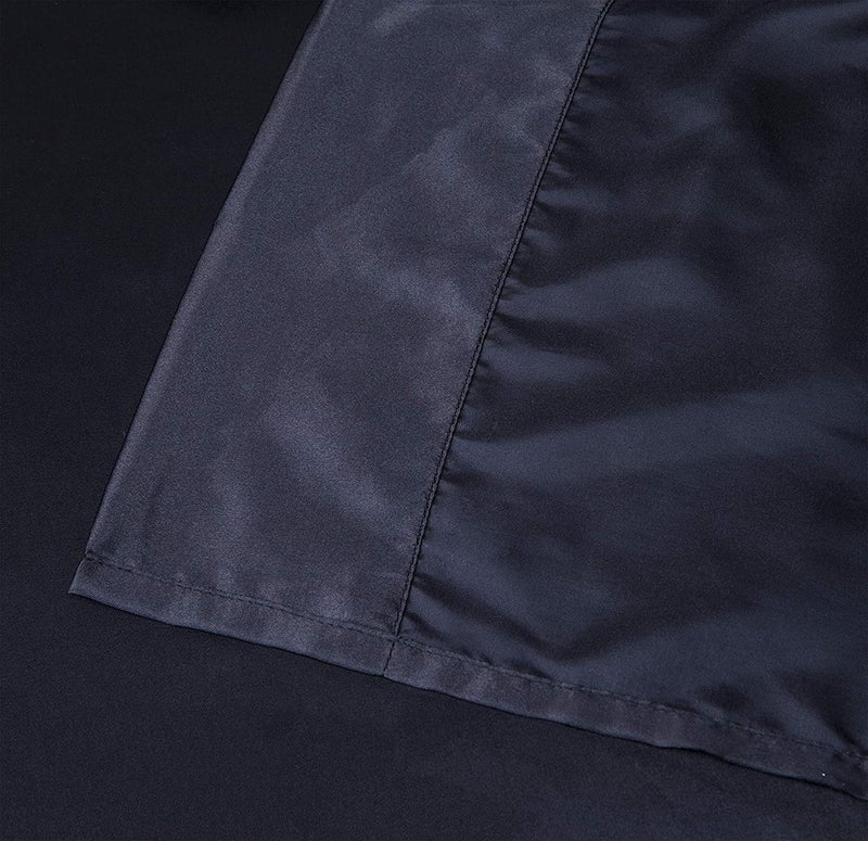 Luxbedding Satin Bed Sheets California King Size Sheets Set, Black Silk Sheets, 4 - Pieces Soft Bedding Set with 1 Deep Pocket Fitted Sheet,1 Flat Sheet,2 Pillowcase - Image 5